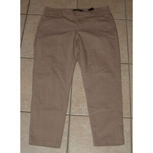 LIVERPOOL Sz 12 Petite DITSY FLR KHAKI Print Stretchy KELSEY Trouser Ankle Pants